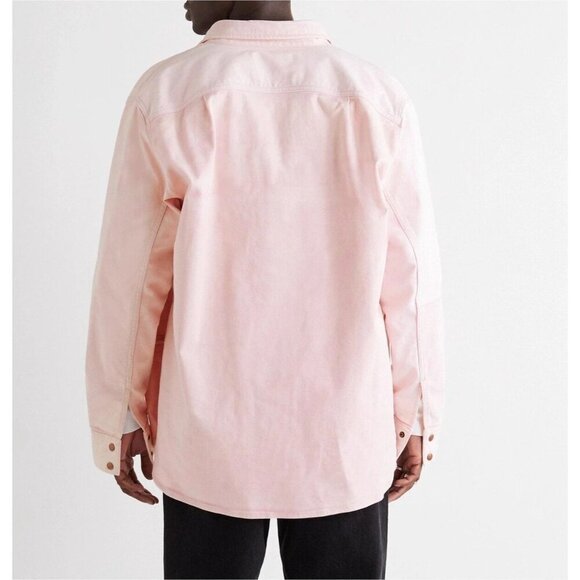 Acne Studios Panelled Denim Overshirt XS Mens Jacket Pink $540 - Picture 3 of 13